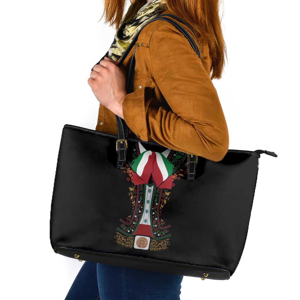 Mexico Cinco de Mayo Leather Tote Bag Charro Suit Style