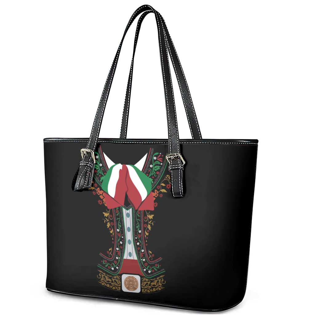 Mexico Cinco de Mayo Leather Tote Bag Charro Suit Style