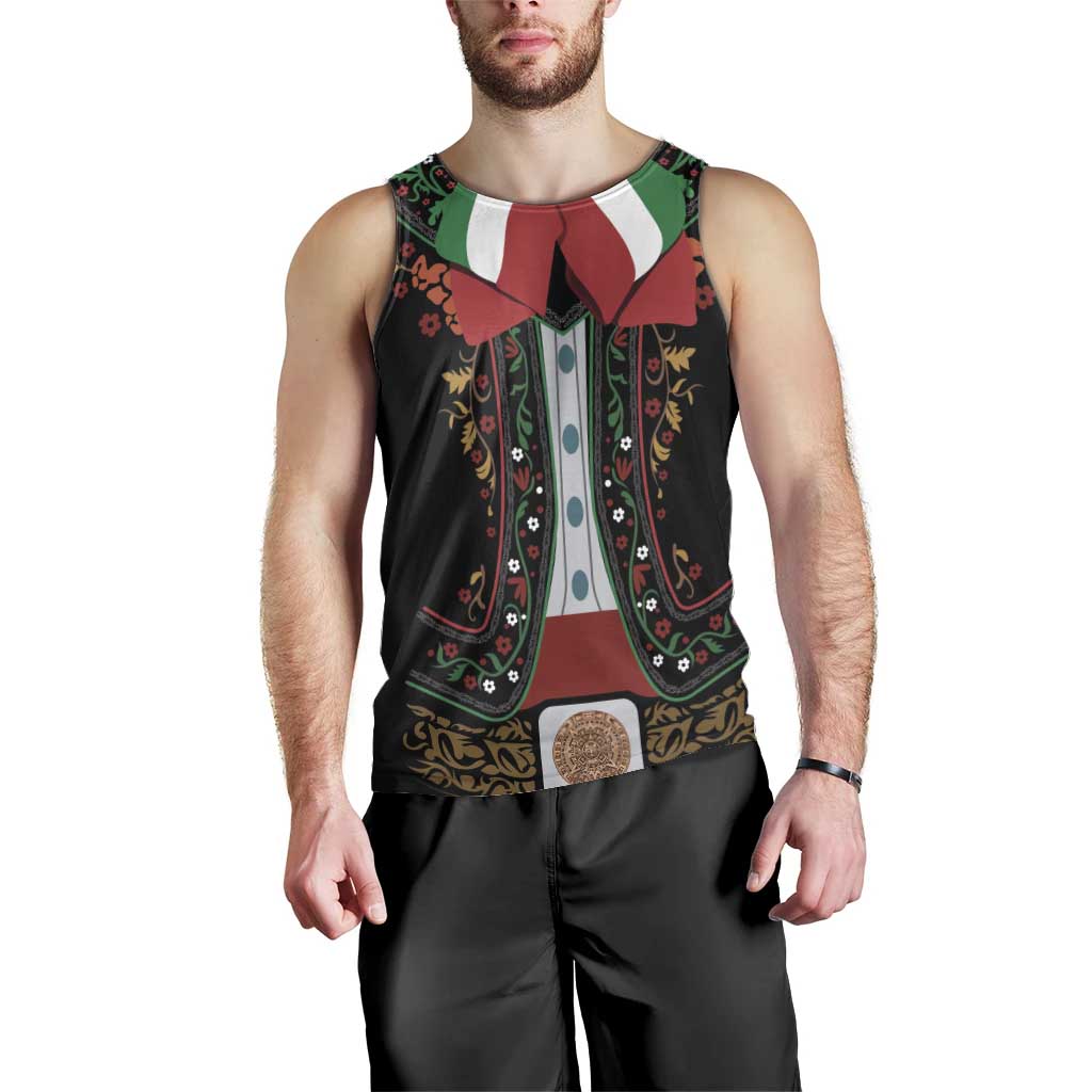 Mexico Cinco de Mayo Men Tank Top Charro Suit Style