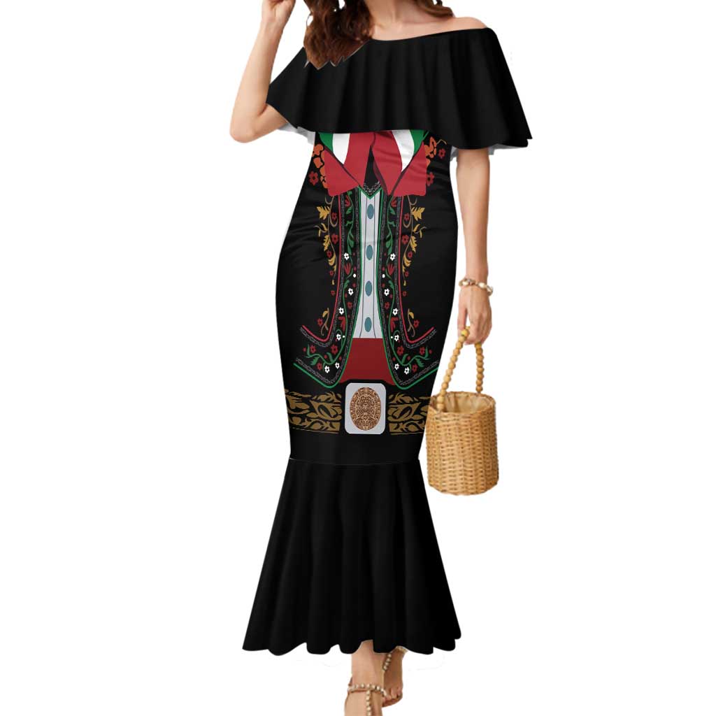 Mexico Cinco de Mayo Mermaid Dress Charro Suit Style