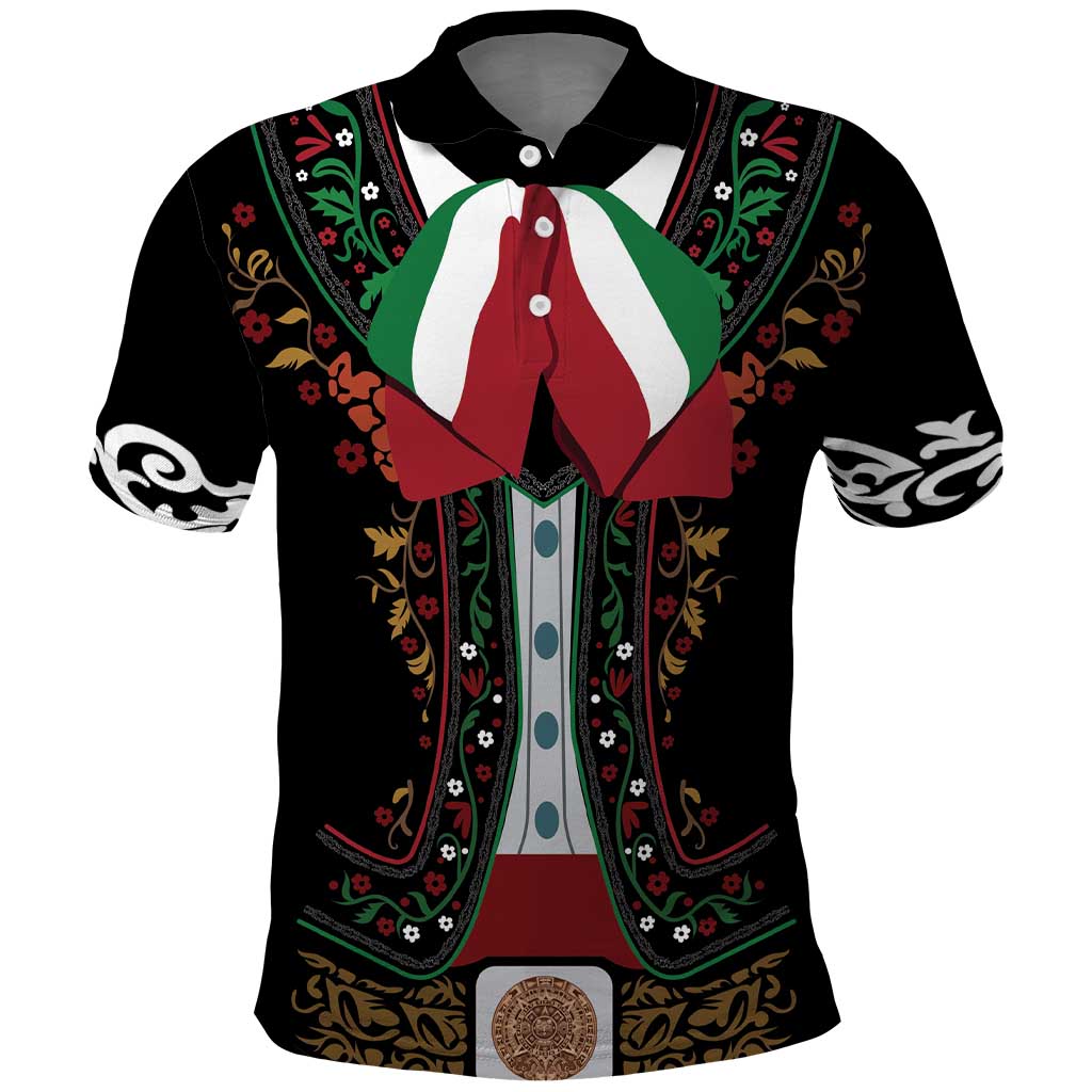 Mexico Cinco de Mayo Polo Shirt Charro Suit Style