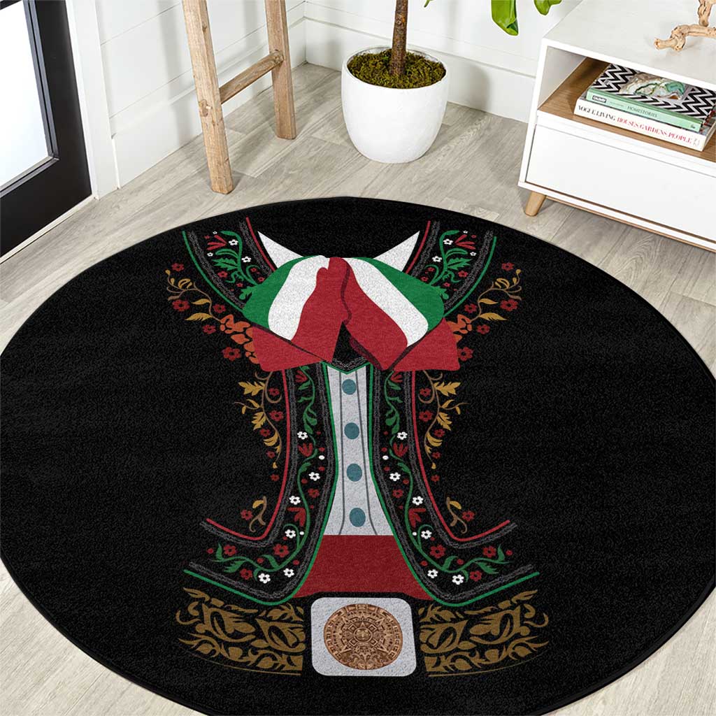 Mexico Cinco de Mayo Round Carpet Charro Suit Style