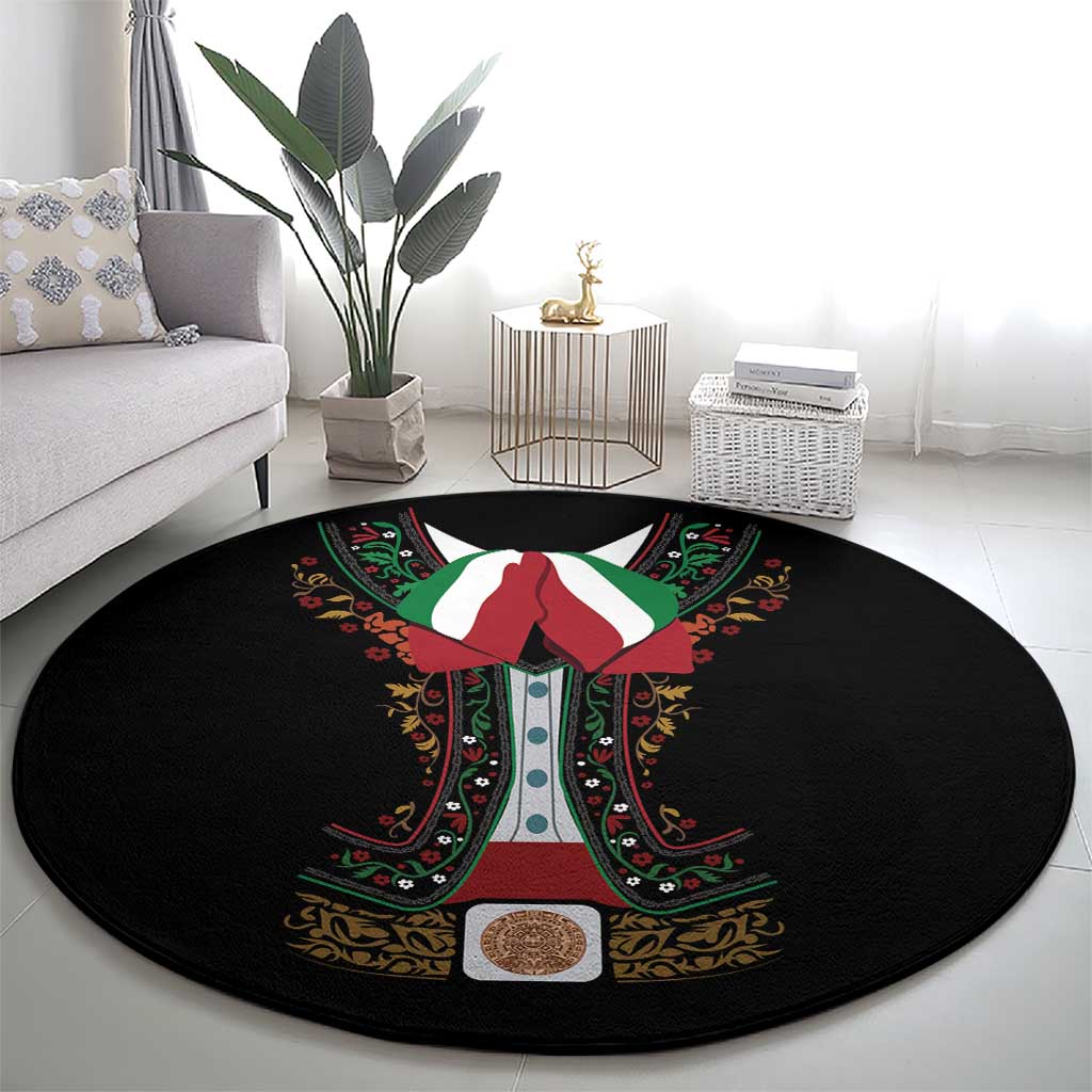 Mexico Cinco de Mayo Round Carpet Charro Suit Style