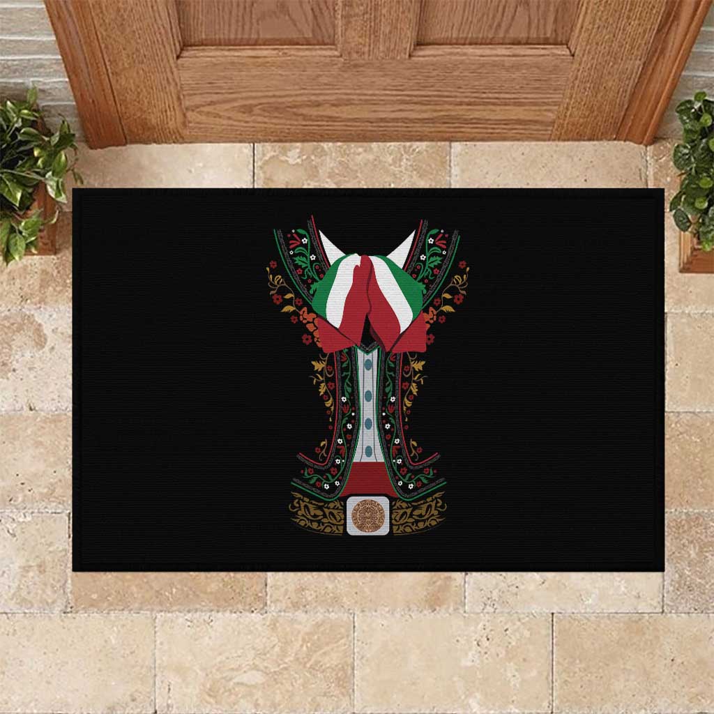 Mexico Cinco de Mayo Rubber Doormat Charro Suit Style