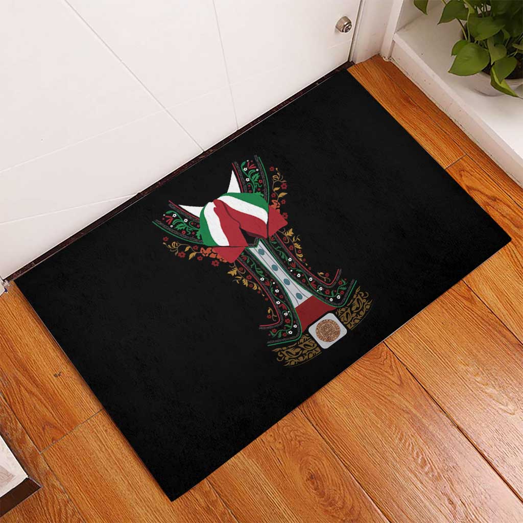 Mexico Cinco de Mayo Rubber Doormat Charro Suit Style