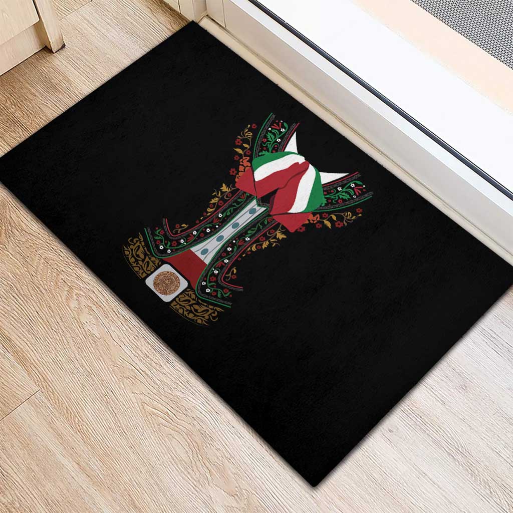 Mexico Cinco de Mayo Rubber Doormat Charro Suit Style