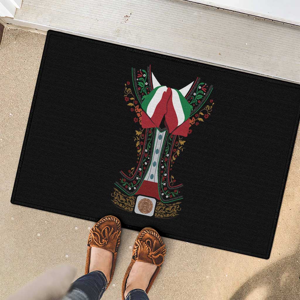 Mexico Cinco de Mayo Rubber Doormat Charro Suit Style