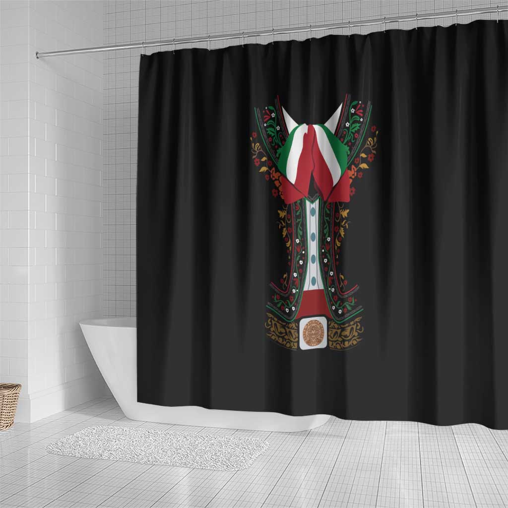 Mexico Cinco de Mayo Shower Curtain Charro Suit Style