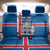Personalized Iceland Coat of Arms Back Car Seat Cover Runic Alphabet Viking Runes Pattern