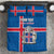 Personalized Iceland Coat of Arms Bedding Set Runic Alphabet Viking Runes Pattern
