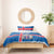 Personalized Iceland Coat of Arms Bedding Set Runic Alphabet Viking Runes Pattern