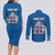 Personalized Iceland Coat of Arms Couples Matching Long Sleeve Bodycon Dress and Long Sleeve Button Shirt Runic Alphabet Viking Runes Pattern