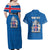Personalized Iceland Coat of Arms Couples Matching Off Shoulder Maxi Dress and Hawaiian Shirt Runic Alphabet Viking Runes Pattern