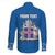 Personalized Iceland Coat of Arms Family Matching Long Sleeve Bodycon Dress and Hawaiian Shirt Runic Alphabet Viking Runes Pattern