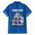 Personalized Iceland Coat of Arms Family Matching Off The Shoulder Long Sleeve Dress and Hawaiian Shirt Runic Alphabet Viking Runes Pattern