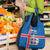 Personalized Iceland Coat of Arms Grocery Bag Runic Alphabet Viking Runes Pattern