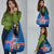 Personalized Iceland Coat of Arms Grocery Bag Runic Alphabet Viking Runes Pattern