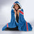 Personalized Iceland Coat of Arms Hooded Blanket Runic Alphabet Viking Runes Pattern