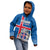 Personalized Iceland Coat of Arms Kid Hoodie Runic Alphabet Viking Runes Pattern