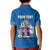 Personalized Iceland Coat of Arms Kid Polo Shirt Runic Alphabet Viking Runes Pattern
