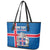 Personalized Iceland Coat of Arms Leather Tote Bag Runic Alphabet Viking Runes Pattern