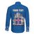 Personalized Iceland Coat of Arms Long Sleeve Button Shirt Runic Alphabet Viking Runes Pattern