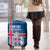 Personalized Iceland Coat of Arms Luggage Cover Runic Alphabet Viking Runes Pattern