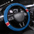 Iceland Coat of Arms Steering Wheel Cover Runic Alphabet Viking Runes Pattern