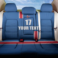 Custom Iceland Football Back Car Seat Cover Blue with Flag Style