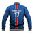 Custom Iceland Football Baseball Jacket Blue with Flag Style