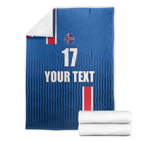 Custom Iceland Football Blanket Blue with Flag Style