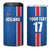 Custom Iceland Football 4 in 1 Can Cooler Tumbler Blue with Flag Style