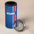 Custom Iceland Football 4 in 1 Can Cooler Tumbler Blue with Flag Style