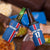 Custom Iceland Football 4 in 1 Can Cooler Tumbler Blue with Flag Style
