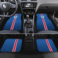 Custom Iceland Football Car Mats Blue with Flag Style