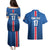 Custom Iceland Football Couples Matching Puletasi and Hawaiian Shirt Blue with Flag Style