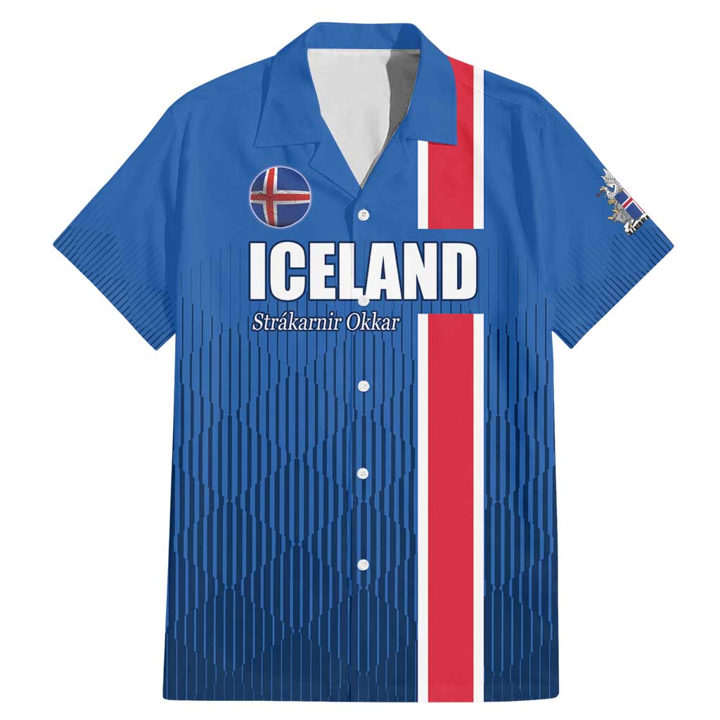 Custom Iceland Football Family Matching Mermaid Dress and Hawaiian Shirt Blue with Flag Style