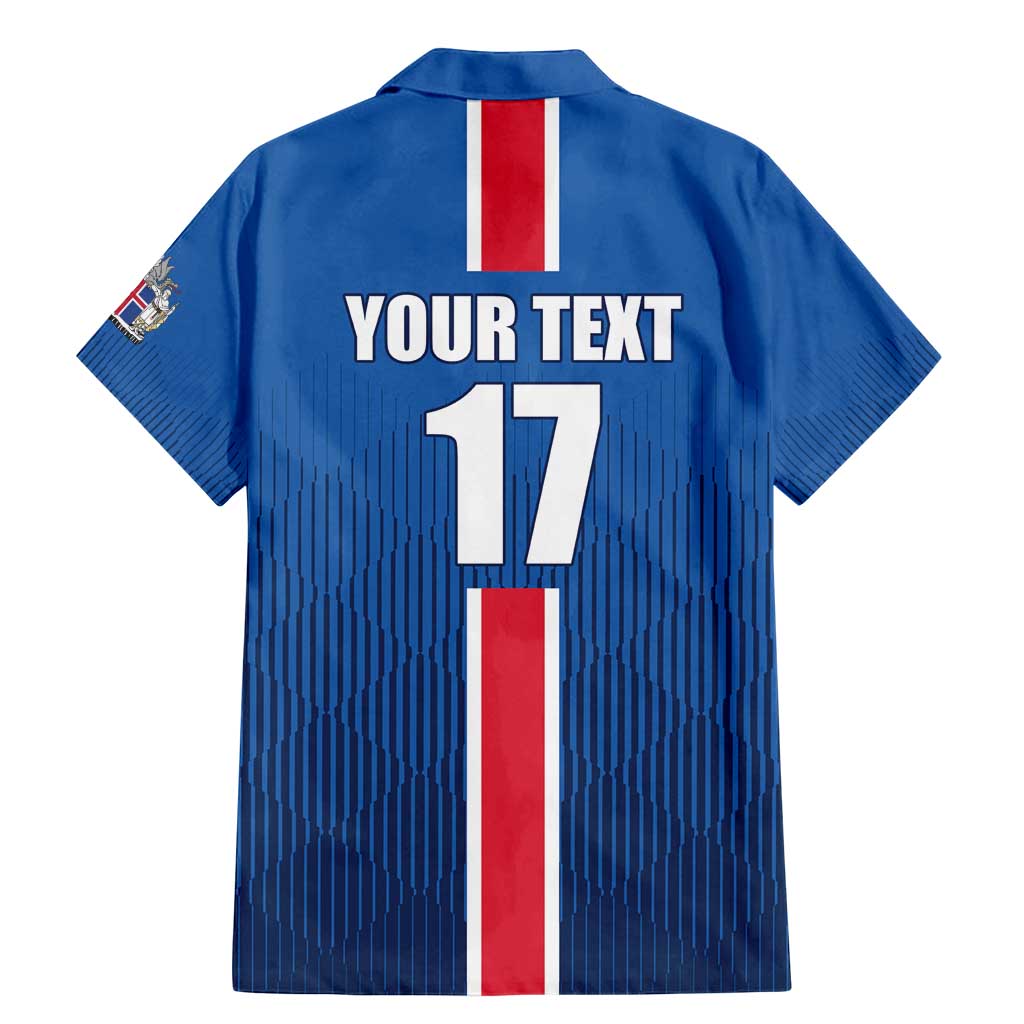 Custom Iceland Football Family Matching Mermaid Dress and Hawaiian Shirt Blue with Flag Style