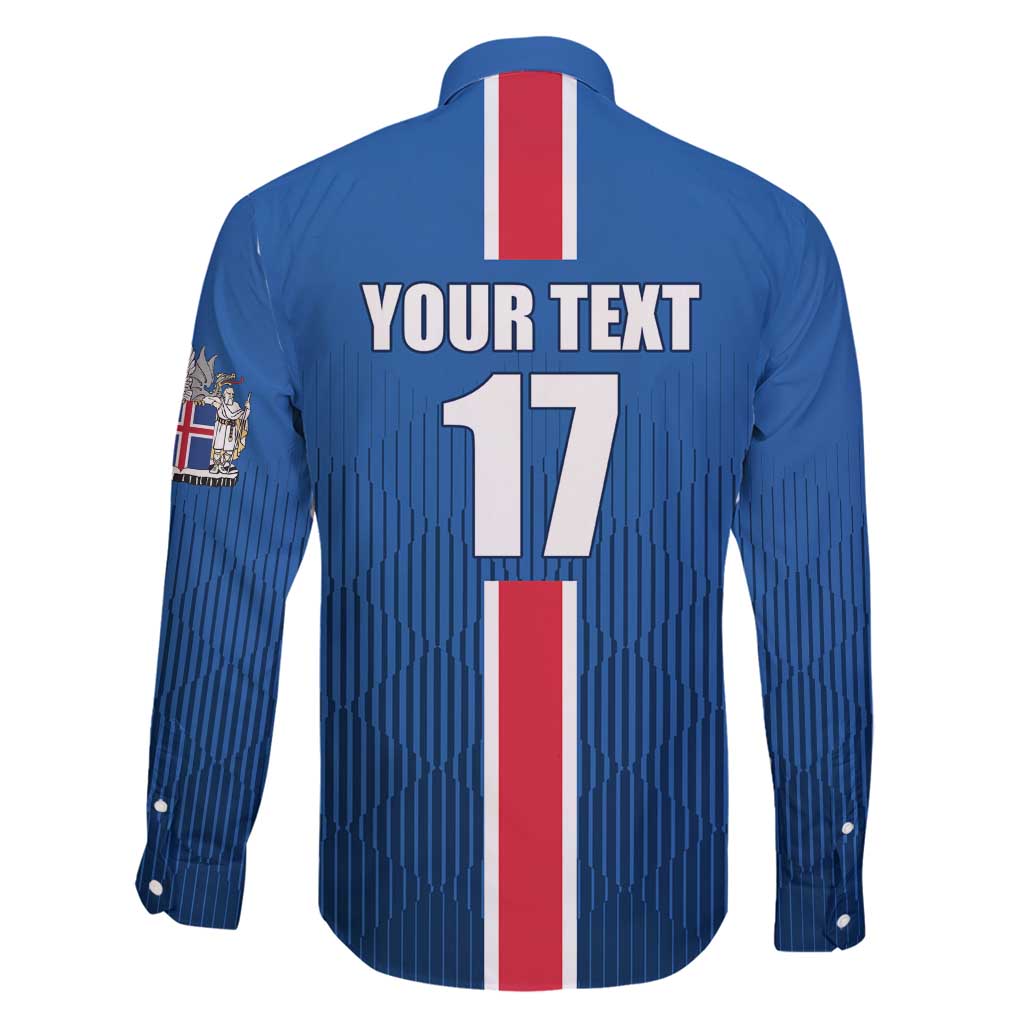 Custom Iceland Football Family Matching Mermaid Dress and Hawaiian Shirt Blue with Flag Style