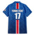 Custom Iceland Football Family Matching Off Shoulder Maxi Dress and Hawaiian Shirt Blue with Flag Style