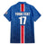 Custom Iceland Football Family Matching Short Sleeve Bodycon Dress and Hawaiian Shirt Blue with Flag Style