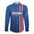 Custom Iceland Football Family Matching Short Sleeve Bodycon Dress and Hawaiian Shirt Blue with Flag Style