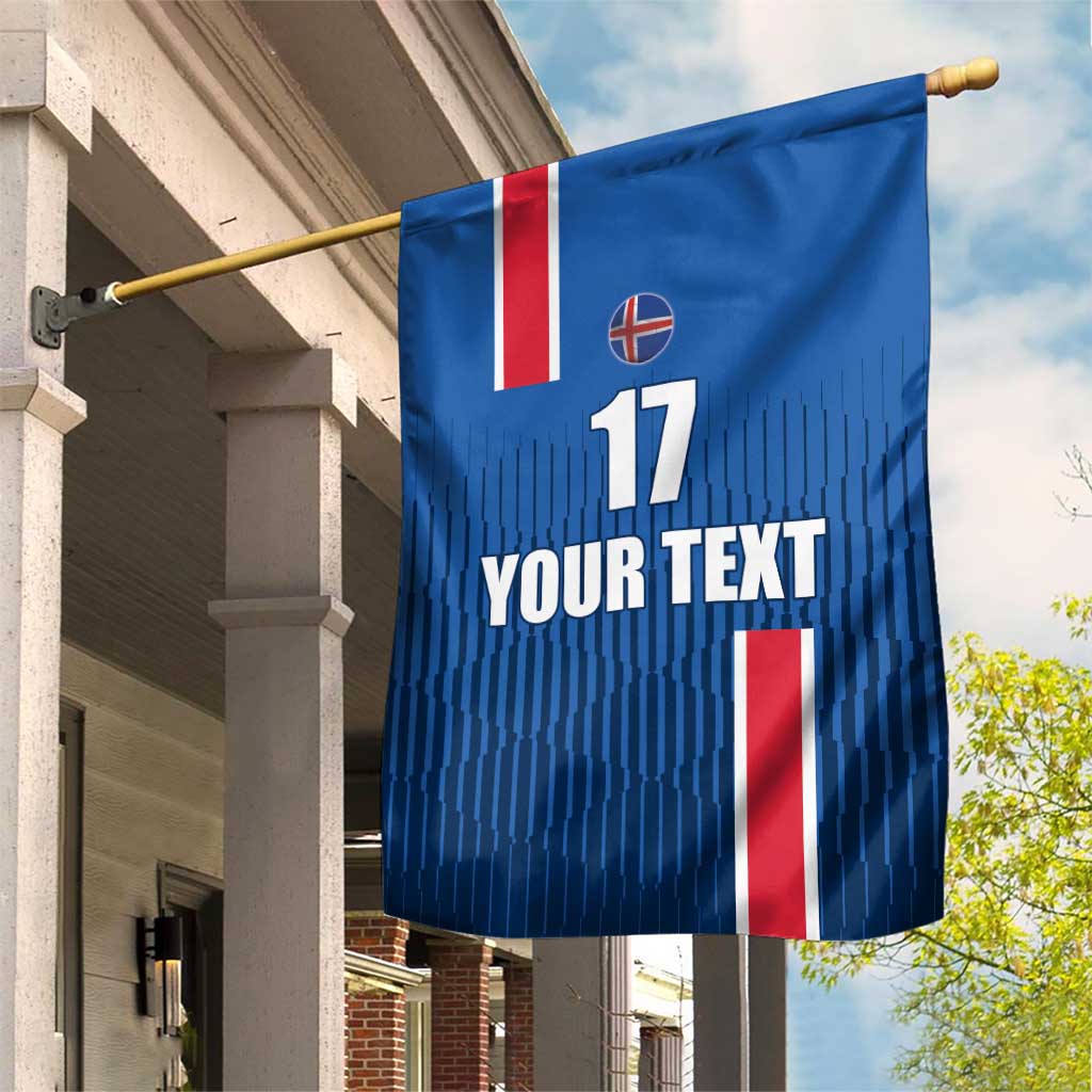 Custom Iceland Football Garden Flag Blue with Flag Style