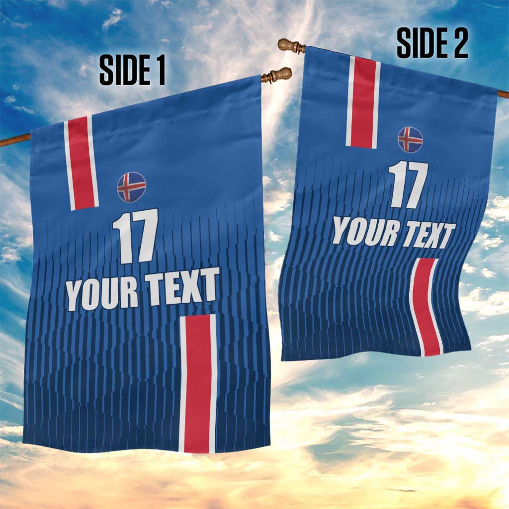 Custom Iceland Football Garden Flag Blue with Flag Style