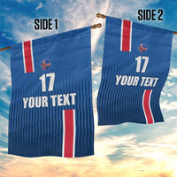 Custom Iceland Football Garden Flag Blue with Flag Style