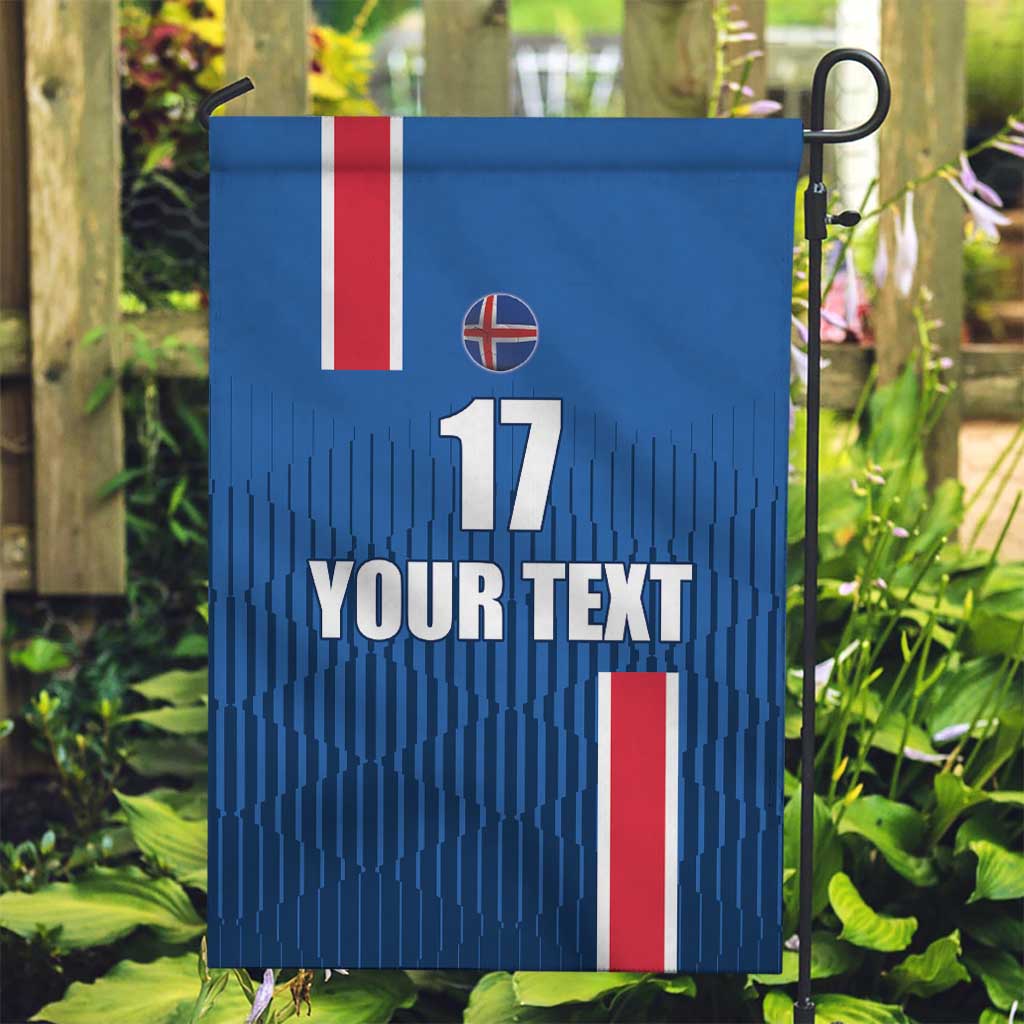 Custom Iceland Football Garden Flag Blue with Flag Style
