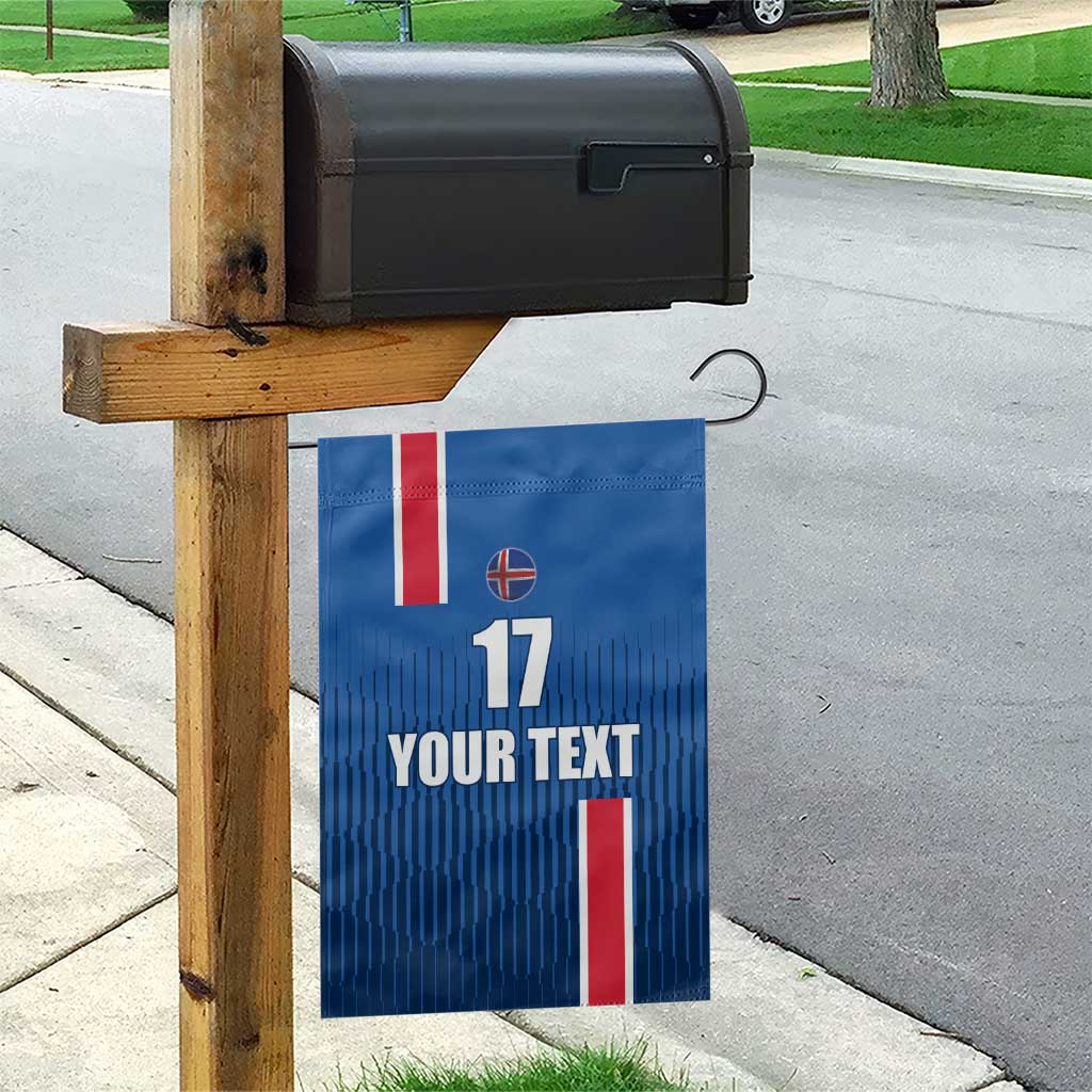 Custom Iceland Football Garden Flag Blue with Flag Style