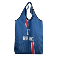 Custom Iceland Football Grocery Bag Blue with Flag Style