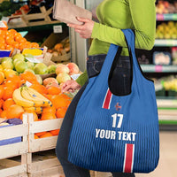 Custom Iceland Football Grocery Bag Blue with Flag Style