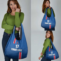 Custom Iceland Football Grocery Bag Blue with Flag Style